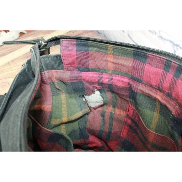 LL Bean Heritage Waxed Canvas Messenger Bag Black - Picture 12 of 14